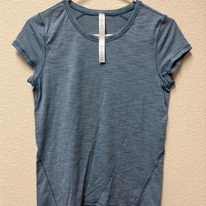 lululemon Heathered Blue Short Sleeve Tee